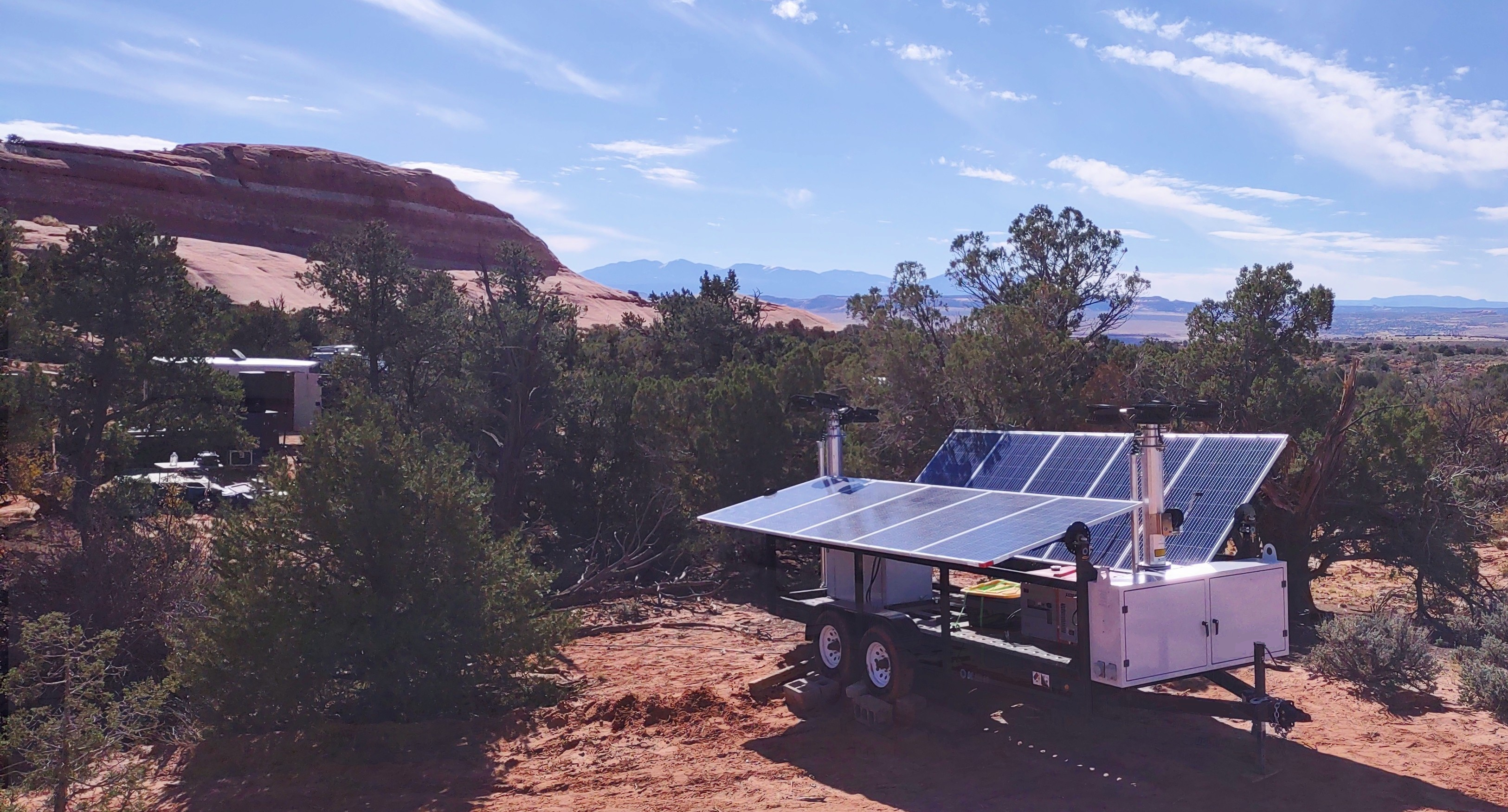 HYBRID | Solar Trailer Rental:  12,000W Output; 30kWh Storage & 11K Backup Generator