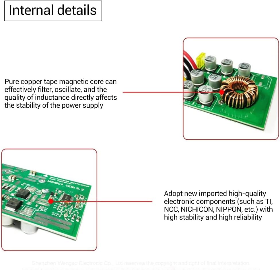 Golf Cart 48V to 12V Converter DC Voltage Buck Converter Voltage Regulator/step down IP68 with Fuse r (240W 20A)