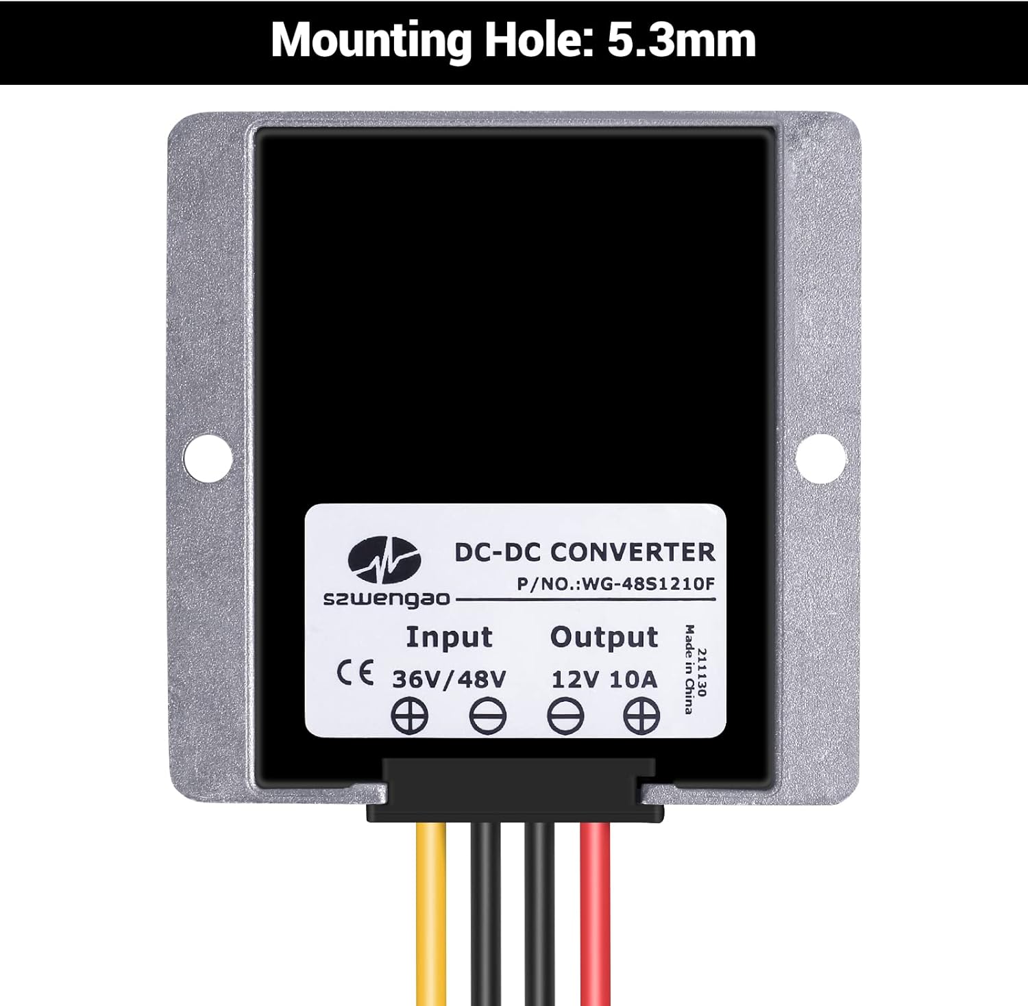 Golf Cart 48V to 12V Converter DC Voltage Buck Converter Voltage Regulator/step down IP68 with Fuse r (240W 20A)