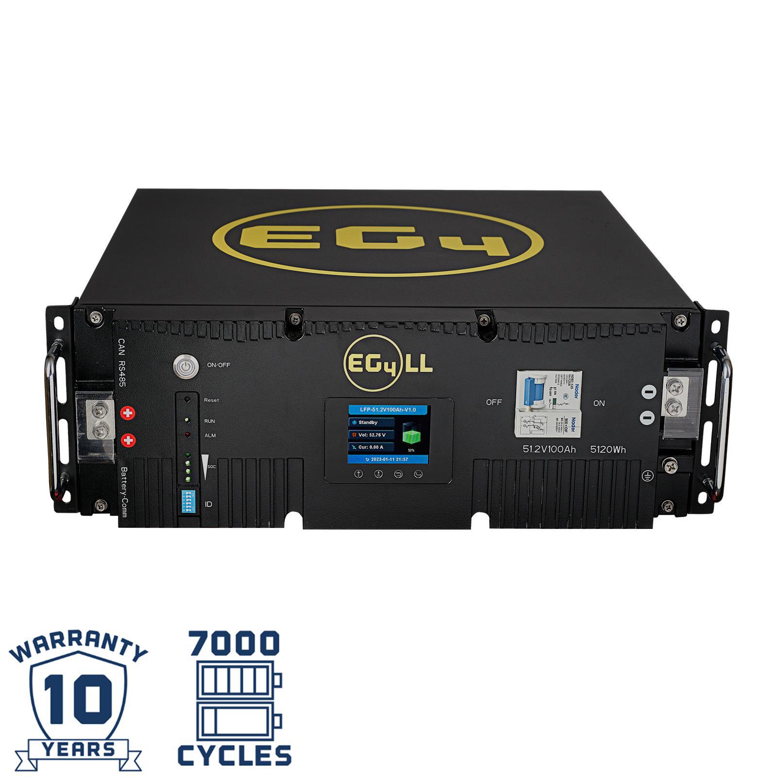Eg4 Server Rack EG4 - LL-48V | Server Rack/Rack Mount Lithium Battery 51.2V (48V) 5.12 ...