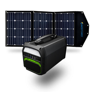 ACOPOWER 500W Generator and 120W Portable Solar Panel