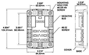 Blue Sea Systems 6 Blade  Fuse Blocks 12/24V DC Solar