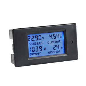DC  Multimeter/Voltmeter  with  LCD Digital Display  (Current, Voltage, Power, Energy)  with 100A Current Shunt; DC 6.5-100V 0-100A
