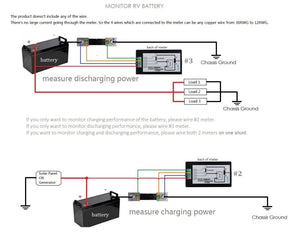 DC  Multimeter/Voltmeter  with  LCD Digital Display  (Current, Voltage, Power, Energy)  with 100A Current Shunt; DC 6.5-100V 0-100A