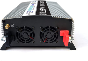 GoWISE Power | 1500/3000 Watt Pure Sine Wave Inverter 12V DC to 120V AC with 2 AC Outlets + 1 5V USB Port and 2 Clamp Cables (1200W Peak) PS1005
