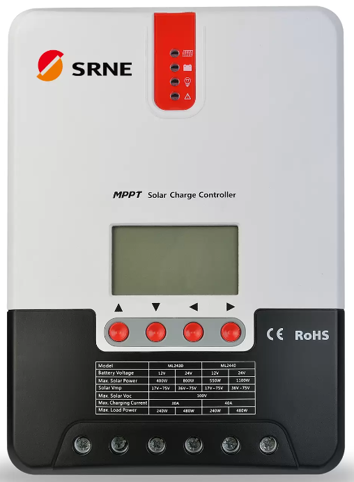 SRNE 30A MPPT Solar Charge Controller 12V/24V