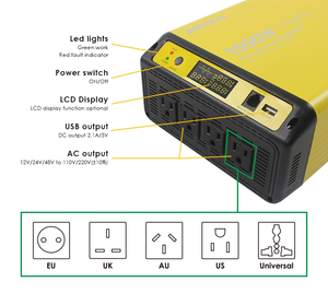 ACOPower | 1500 Watt Pure Sine Wave Inverter12VDC to 120VAC
