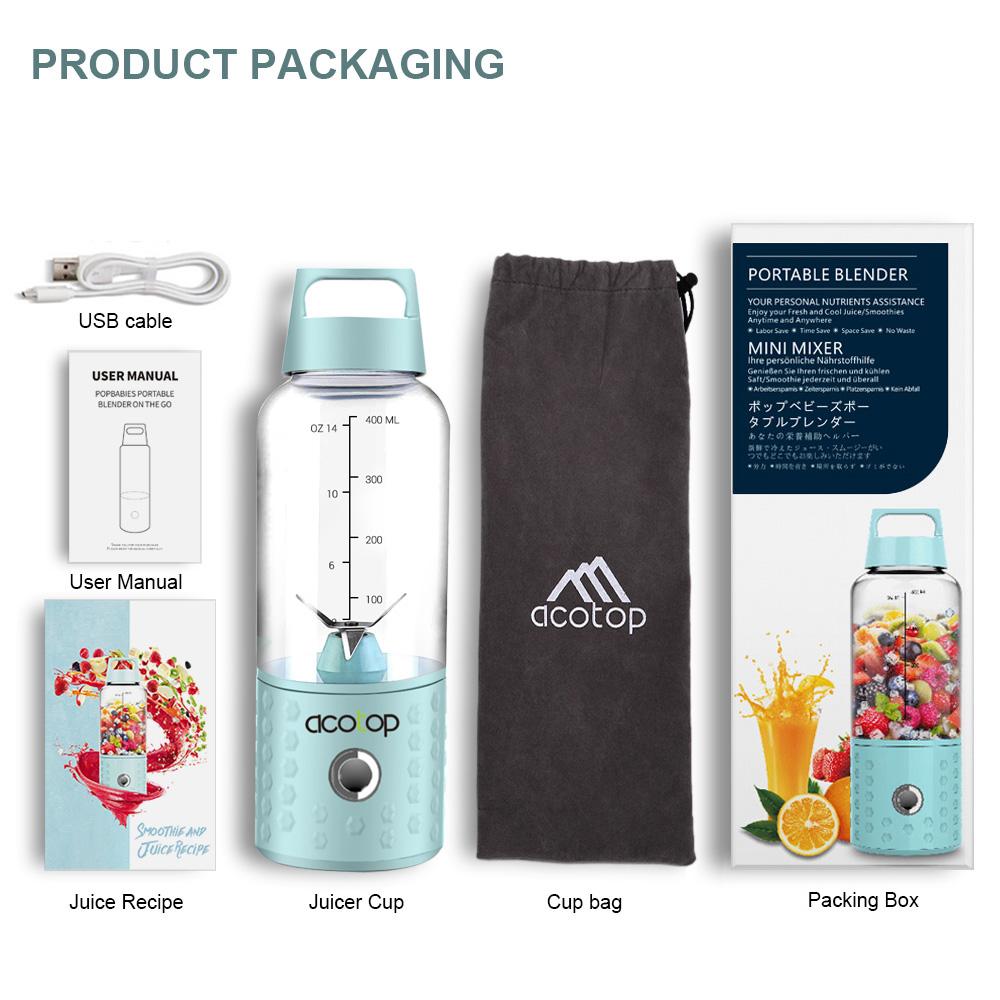 Portable Electric Blender/Coffee Grinder USB Rechargeable Smoothie Blender