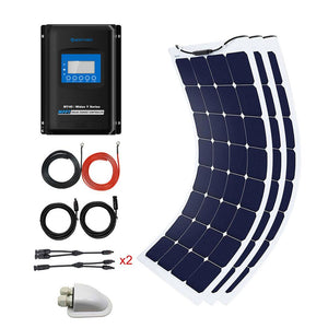 ACOPOWER 3*100W Flexible Solar Kits,330W 40A MPPT Charge Controller