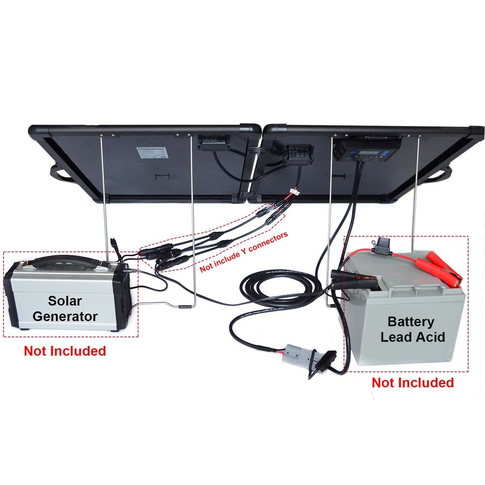 ACOPOWER PLK 120W Portable Solar Panel Kit Lightweight Briefcase