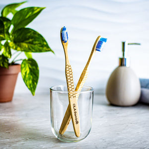 2-Pack OLA Tech Bamboo Toothbrushes