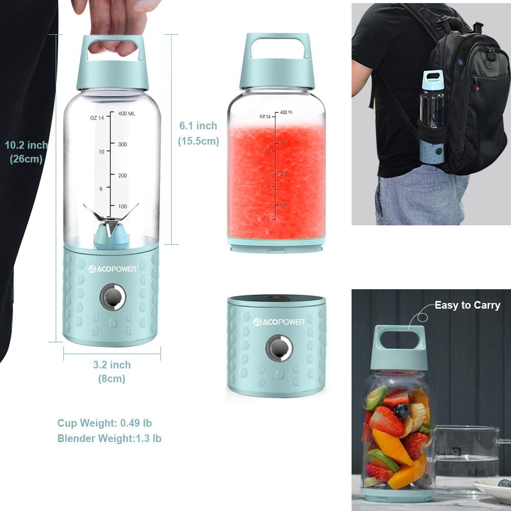 Portable Electric Blender/Coffee Grinder USB Rechargeable Smoothie Blender