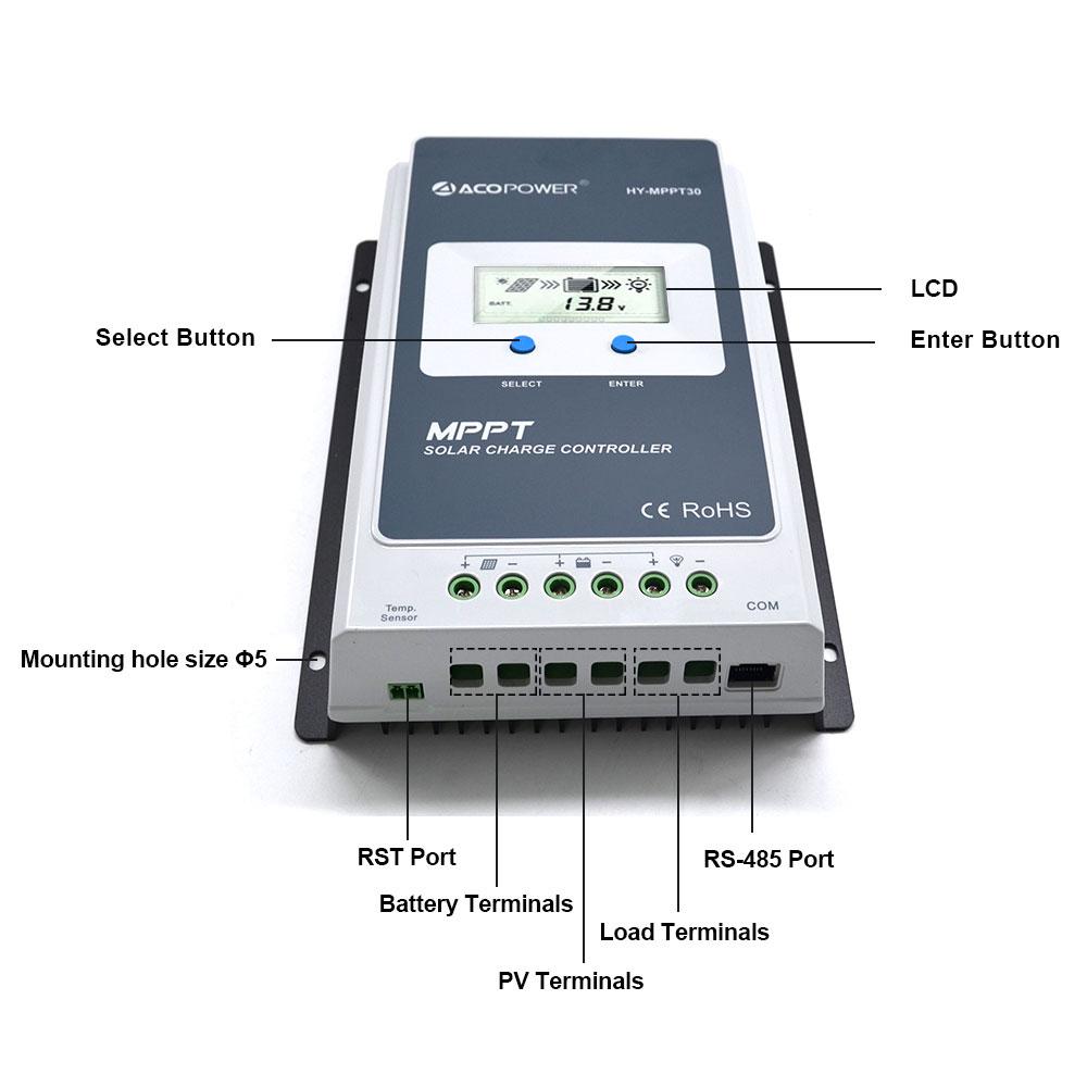 EPEVER 30A MPPT Solar Charge Controller 12V/24V