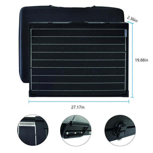 100W Portable Solar Briefcase, w/ ProteusX 20A Waterproof LCD Controller
