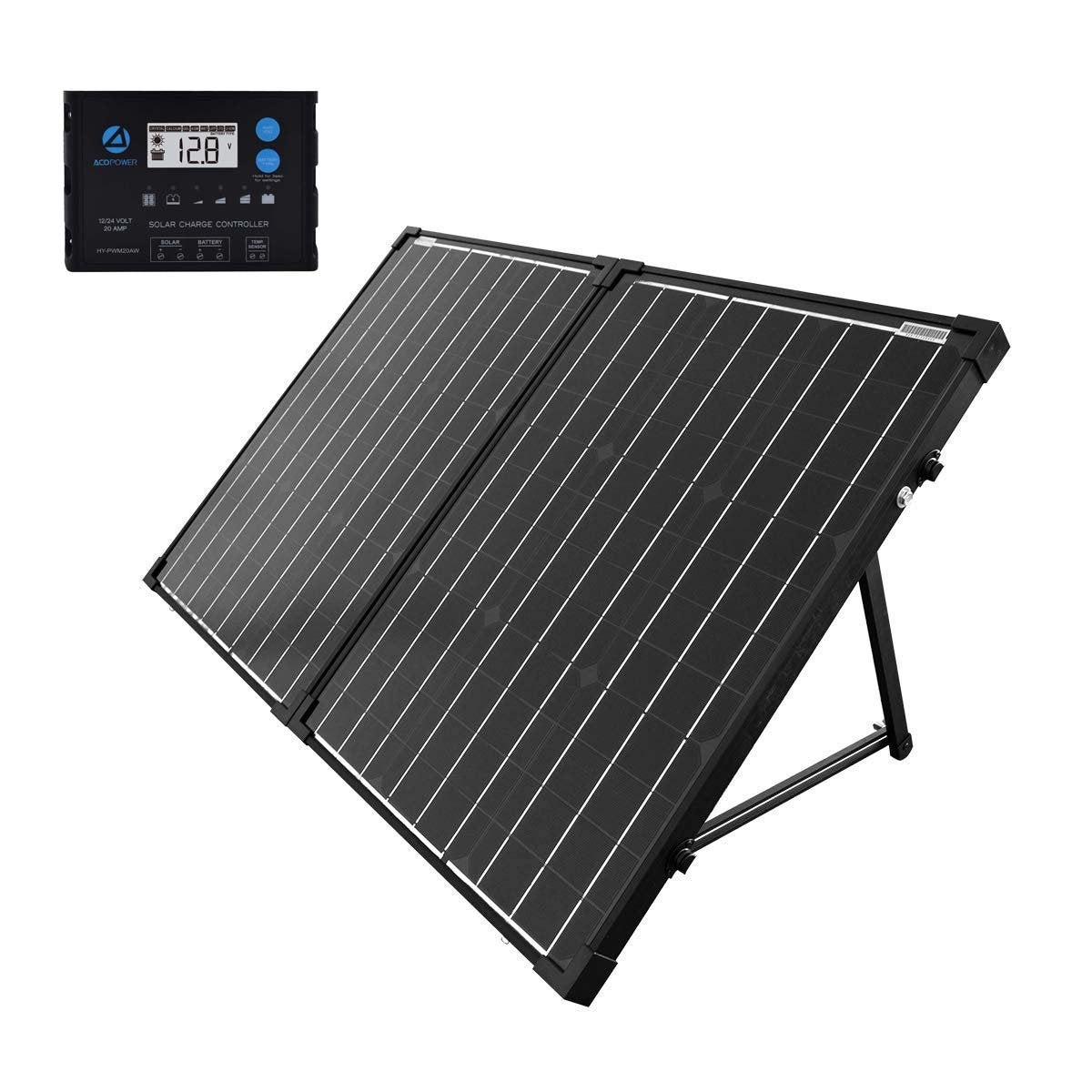 100W Portable Solar Briefcase, w/ ProteusX 20A Waterproof LCD Controller