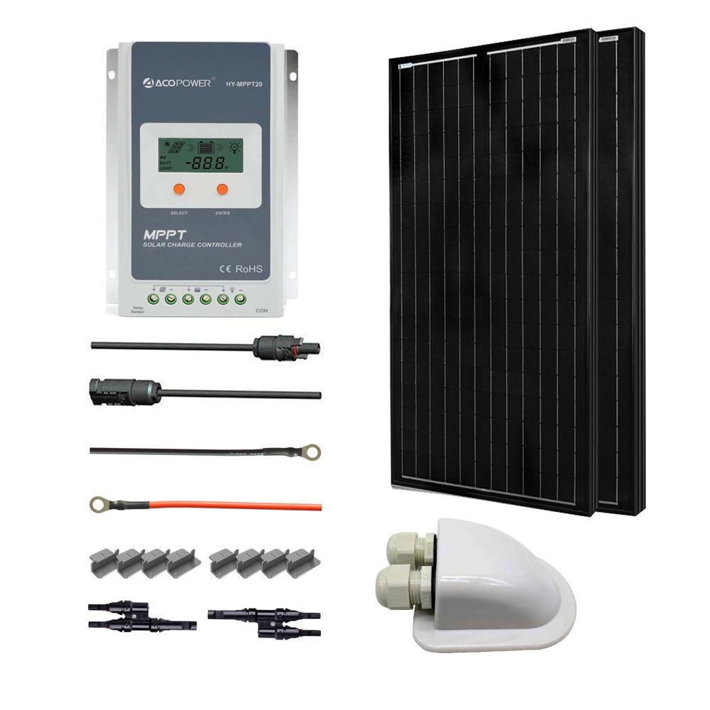 200 WATT, 12 VOLT OFF-GRID SOLAR KIT: 30 AMP MPPT CHARGE CONTROLLER & –  Homestead Hybrid