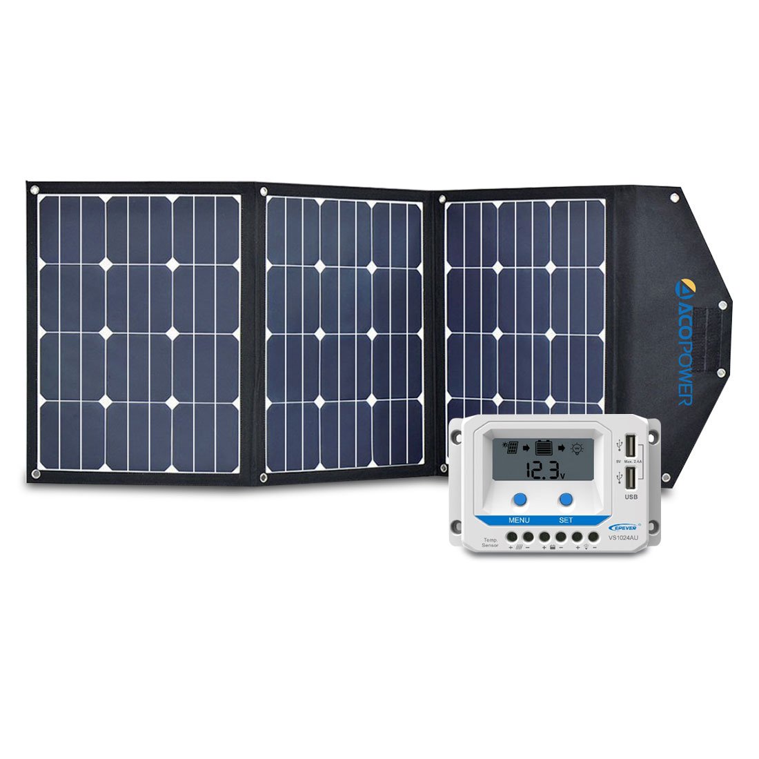 ACOPOWER LTK 120W Foldable Solar Panel Kit Suitcase