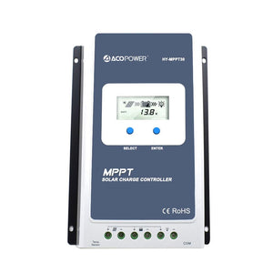 ACOPOWER 30A MPPT Solar Charge Controller with Remote Meter MT-50