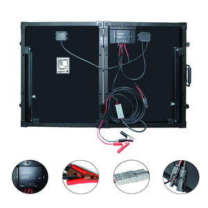 ACOPOWER PTK 100W Portable Solar Panel Kit Briefcase, with 20A Waterproof Charge Controller