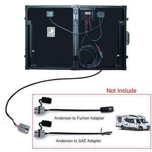 100W Portable Solar Briefcase, w/ ProteusX 20A Waterproof LCD Controller