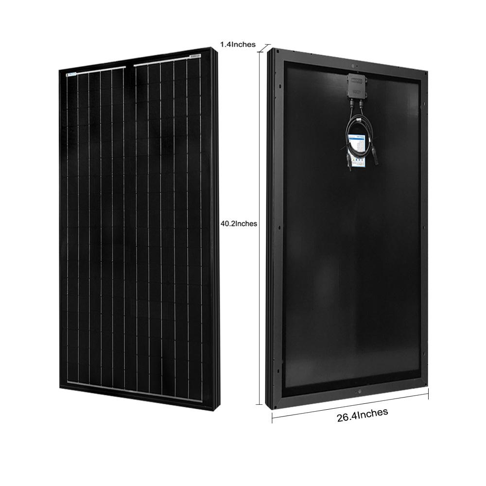 200 WATT, 12 VOLT OFF-GRID SOLAR KIT: 30 AMP MPPT CHARGE CONTROLLER & ALL BLACK MONOCRYSTALLINE PANEL(S) by ACOPower
