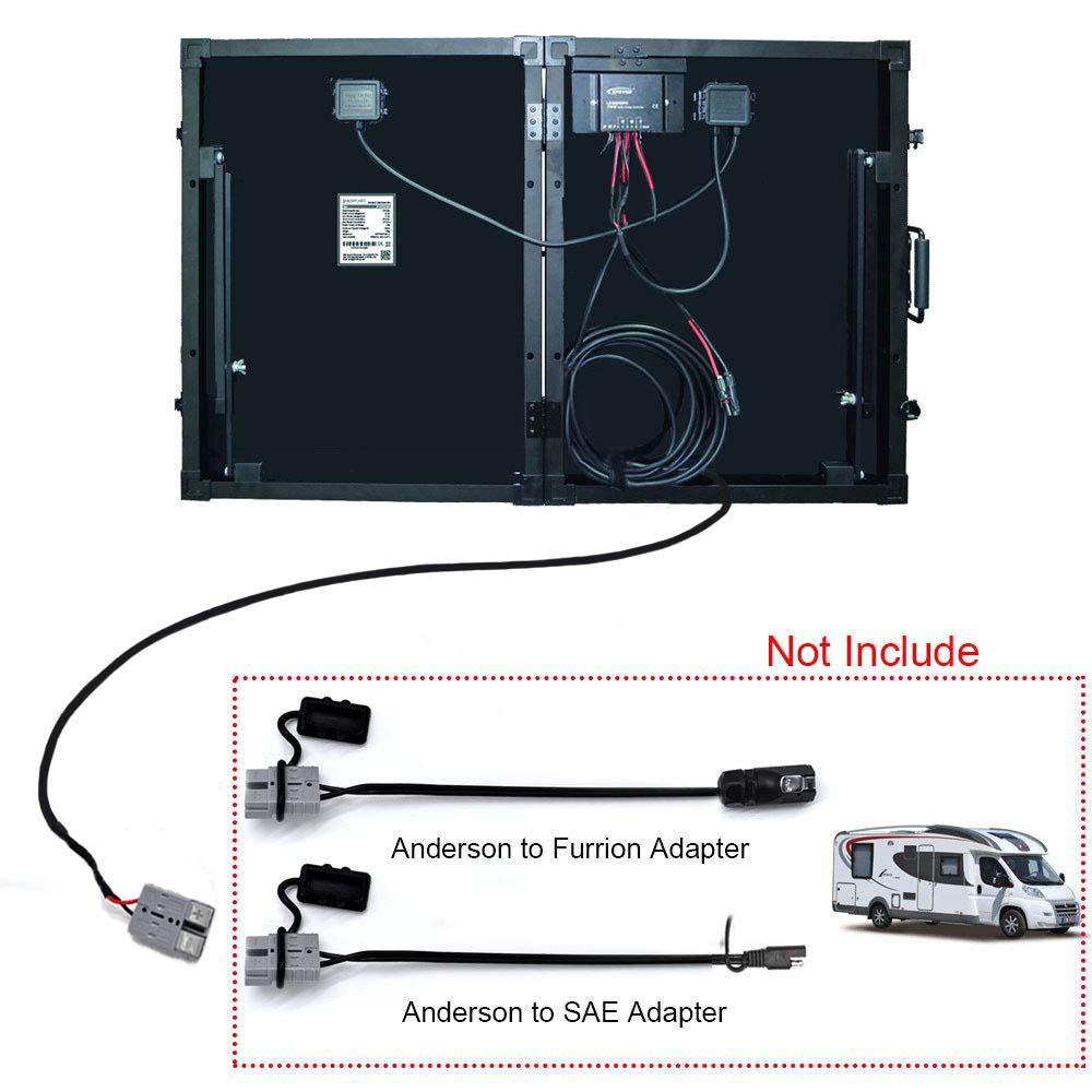 ACOPOWER PTK 100W Portable Solar Panel Kit Briefcase, with 20A Waterproof Charge Controller