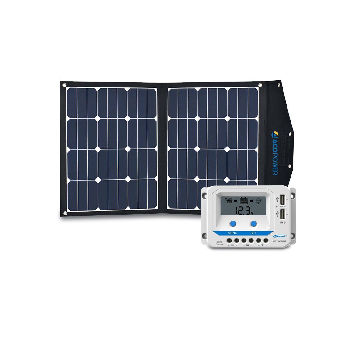 ACOPOWER LTK 80W Foldable Solar Panel Kit Suitcase