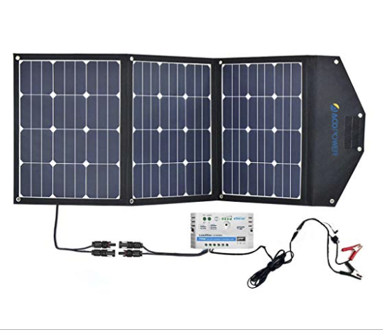 ACOPOWER LTK 105W Foldable Solar Panel Kit Suitcase