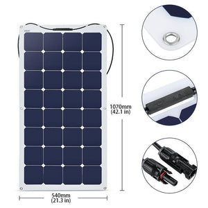 ACOPOWER 220Watts Flexible Solar RV Kit,  20A PWMCharge Controller