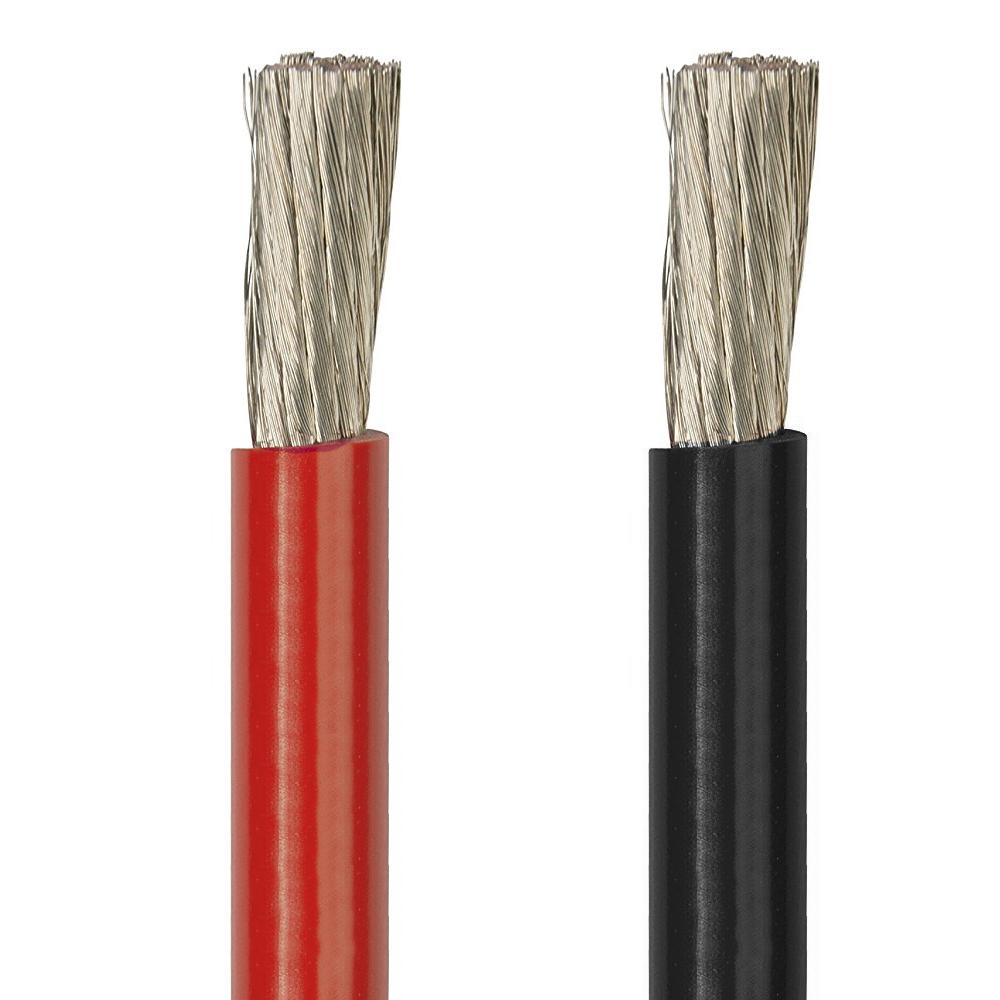 8AWG 8ft Battery/Inverter Cable;  Rings - Bare Wire Cable by AcoPower