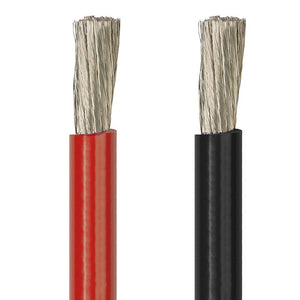 8AWG 8ft Battery/Inverter Cable;  Rings - Bare Wire Cable by AcoPower